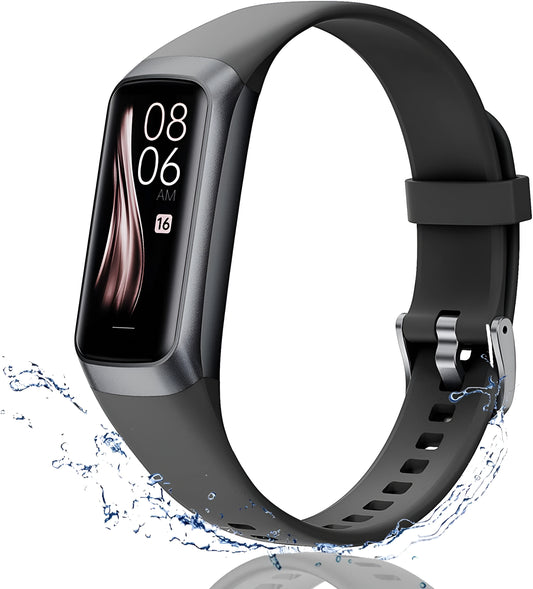 Ceas si Bratara Fitness Work Style IdealStore, Ecran AMOLED 1.1 inch, Preluare Apeluri si Mesaje Bluetooth, Monitorizare Ritm Cardiac si Somn, Temperatura Corporala, Pedometru, IP67, Alarma, Android-IOS, Long Battery, BLACK Edition