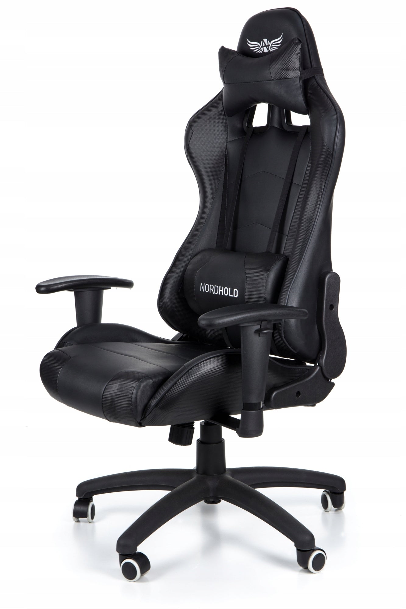 Scaun Gaming Reglabil cu mecanism TILT idealSTORE Racing eSPORT COLLECTION, Asigura pozitia si confortul corect al corpului, Echipat cu cotiere reglabile, perne confortabile, Posibilitatea modificarii unghiului spatarului pana la 180 , Negru
