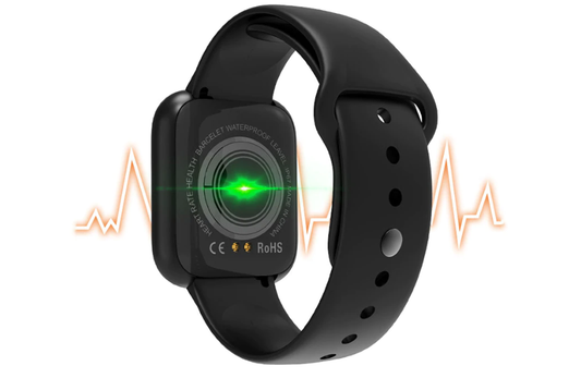 Ceas Smartwatch si Bratara Fitness Fit Fashion I5, Alegere multipla a afisajului, Monitorizare ritm cardiac si tensiune arteriala, Notificari apeluri/mesaje, Asistenta Bluetooth, Music Play Control, Silicon Neagra