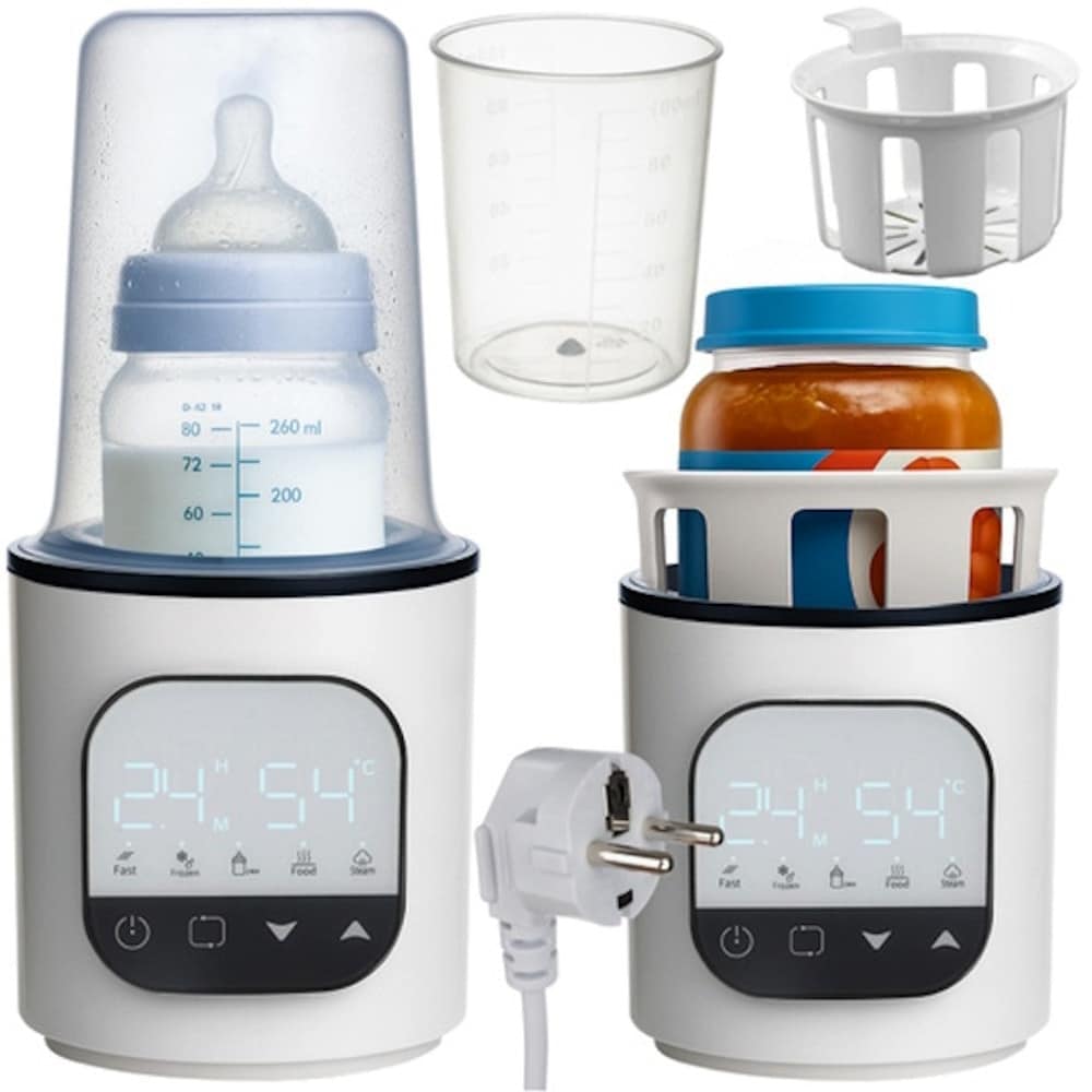 Incalzitor Biberoane Electric idealSTORE, Sterilizare, Decongelare, Incalzire, Ecran Tactil, Oprire Automata, Eliminare 99,9% dintre Bacterii, Materiale Sigure BPA-free, Dispozitiv 5in1, Consum mic 200W