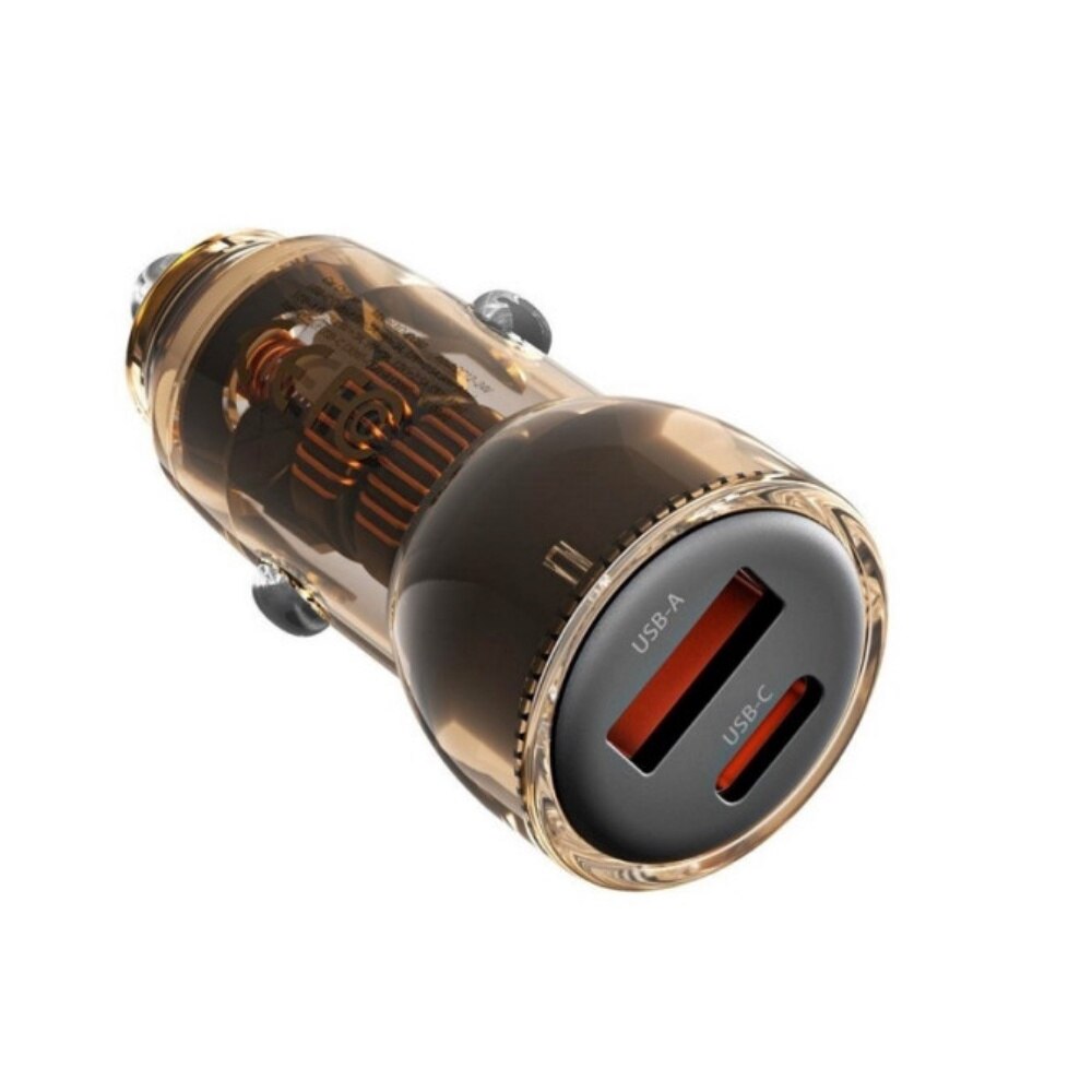 Incarcator Auto USB idealStore, Conector USB C/USB A, Putere 60W, Incarcare Rapida Power Delivery, Culoare Negru