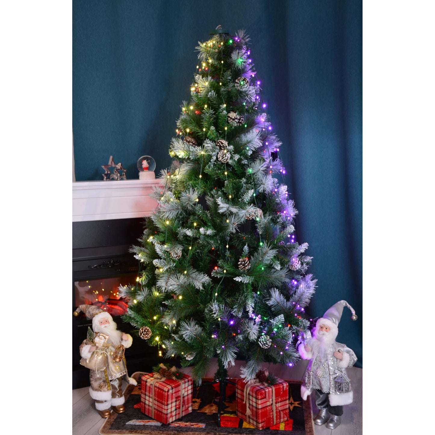 Instalatie Plasa pentru Brad idealStore, Contine 294 Led-uri, Lumina Colorata RGB, Inaltime Cablu 2.1M, Control si Functii Digitale, Telecomanda Inclusa, Grad de Protectie Ridicat IP44, Usor de Instalat