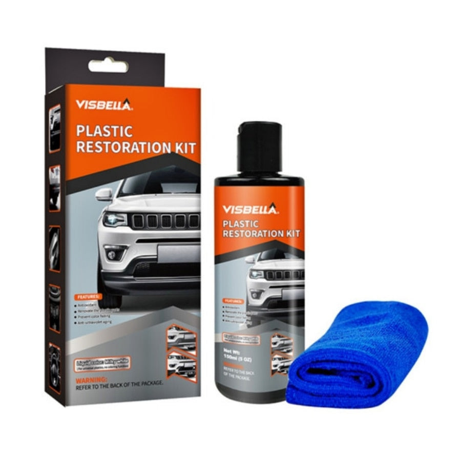 Kit Restaurare pentru Materiale Plastice idealStore, Reda Aspectul Original, Rezistent la Conditii Meteo Nefavorabile, Protejeaza Impotriva Decolorarii, Nu Lasa Urme
