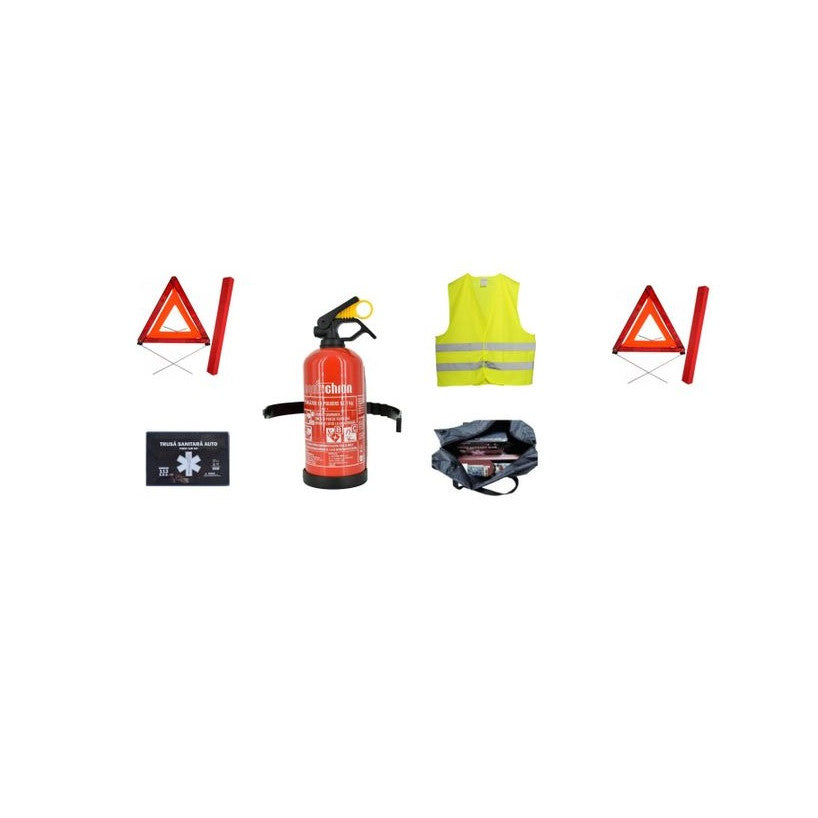Kit siguranta auto valabilitate 5 ani, Certificat RAR M Star + geanta de depozitare cadou si doua triunghiuri