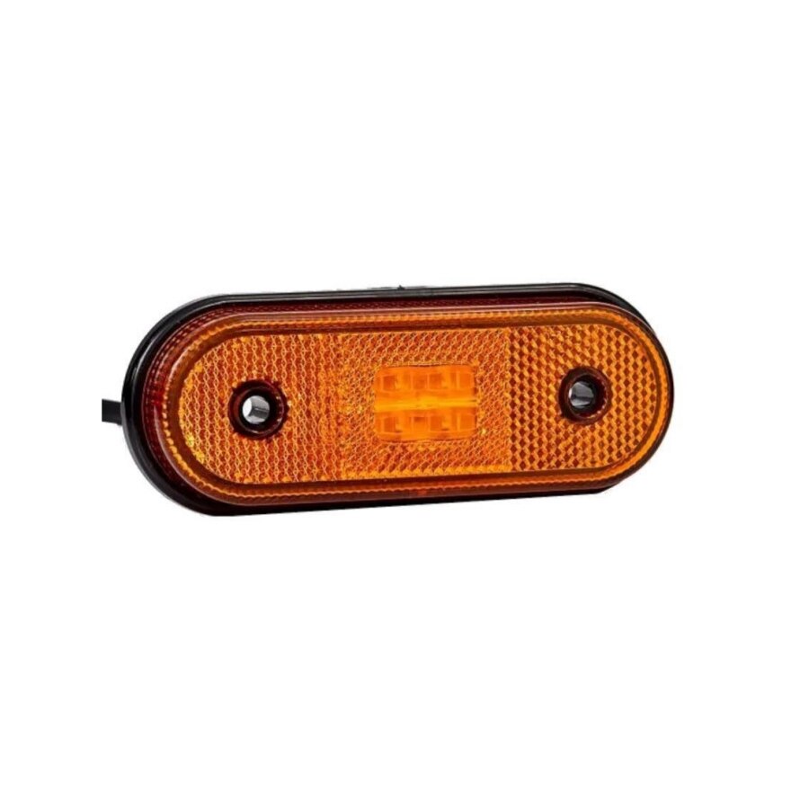 Lampa Gabarit idealSTORE, Dimensiuni 118 x 46, LED, Galbena, 12-36V, Iluminare cu 4 LED-uri, Distanta intre gauri 70mm