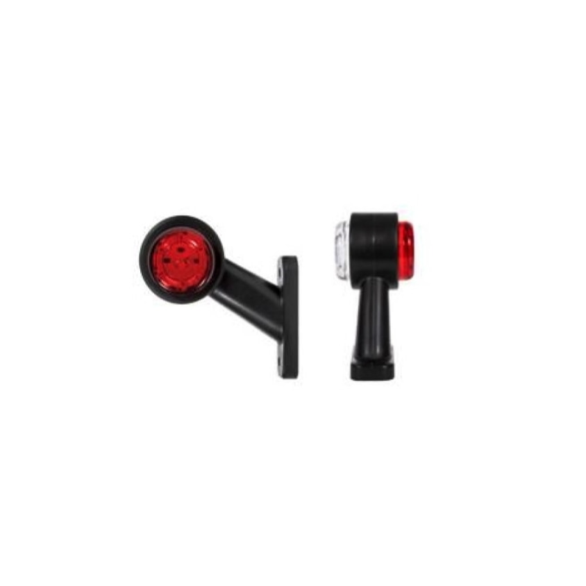 Lampa Gabarit idealSTORE, cu Brat 12 LED SMD Alb - Rosu 12V-24V, Instalare usoara, Iluminat 12 LED, Stanga