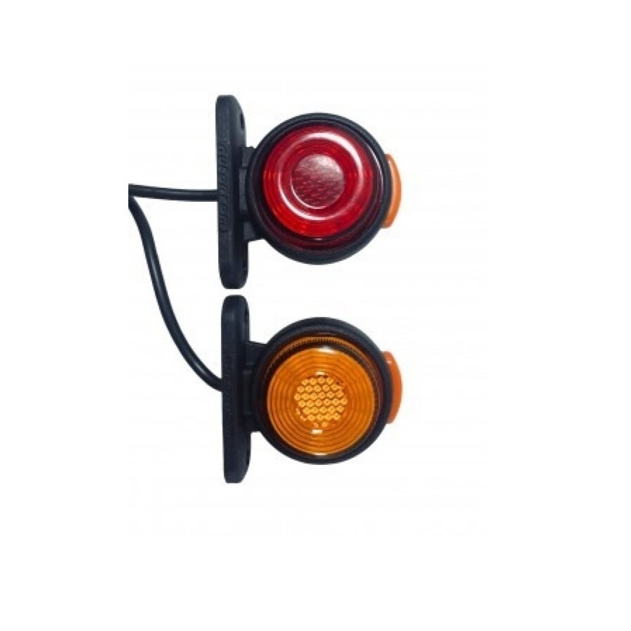 Lampa Gabarit idealSTORE Laterala LED NEON Rosu - Portocaliu, 12-24V, Dimensiuni 5,5 x 5,9 cm, Rezistente la apa si intemperii