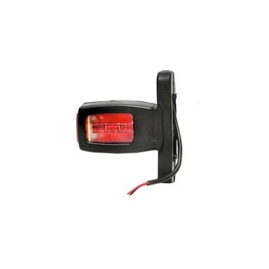 Lampa Laterala de Gabarit idealSTORE cu LED 12/24V Rosu-Alb-Galben, Distanta intre Suruburi 84mm, Montajul pe Caroserie in Exterior, Stanga