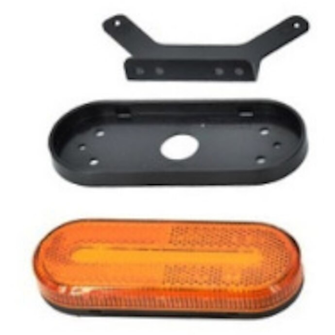 Lampa laterala LED idealSTORE, Tensiune 12-24V IP67 omologata U.E. Lungime 12 x 4,5 x 1,8 cm, Portocaliu