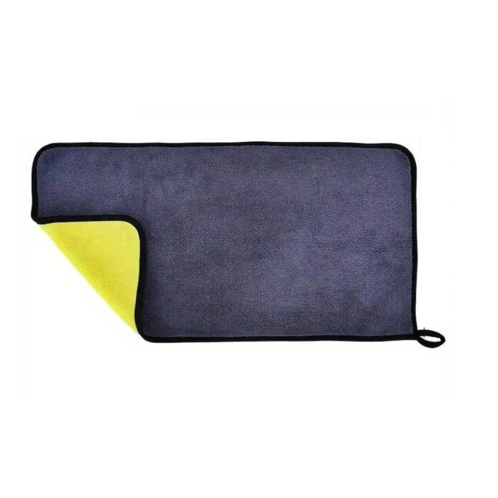 Laveta Auto Microfibra idealStore, Super Absorbanta, Dimensiune 30x60, Potrivita Pentru Suprafete Interioare si Exterioare, Rezistenta cu Durabilitate Indelungata, Usor de Intretinut, Galben-Gri