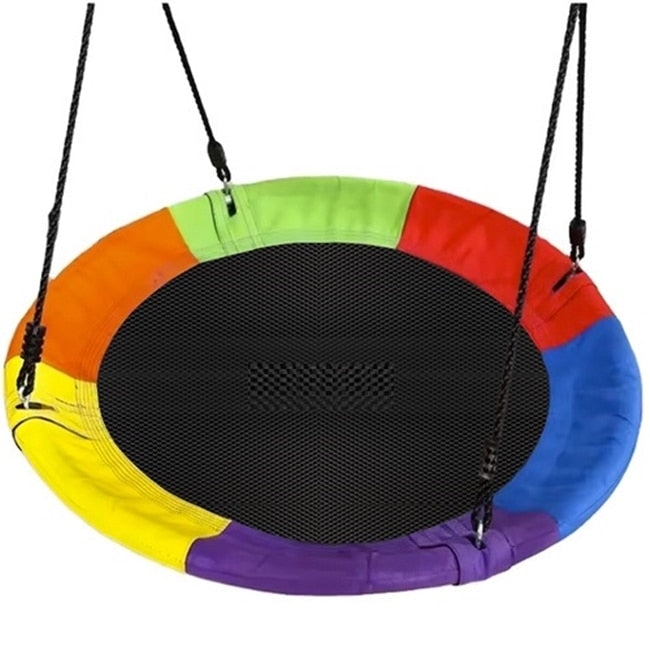 Leagan tip cuib cu plasa si inaltime reglabila pentru exterior CLASStitude, impermeabil, rezistent la radiatia solara UV, cadru din otel, diametru 100 cm, greutate maxima pana la 160 kg, Multicolor