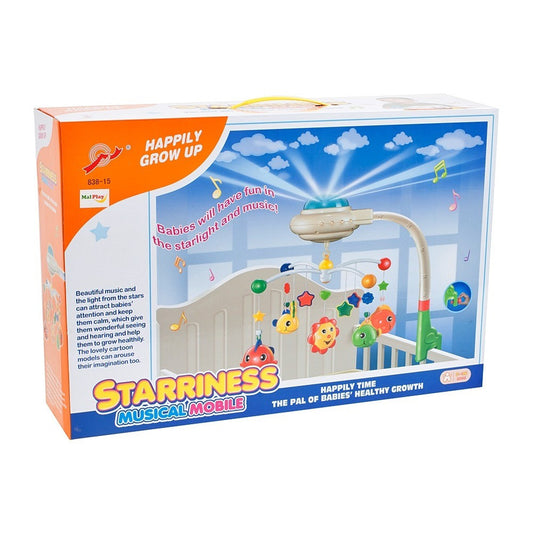 Carusel muzical pentru bebelusi, Isp, cu proiector de lumini si volum reglabil