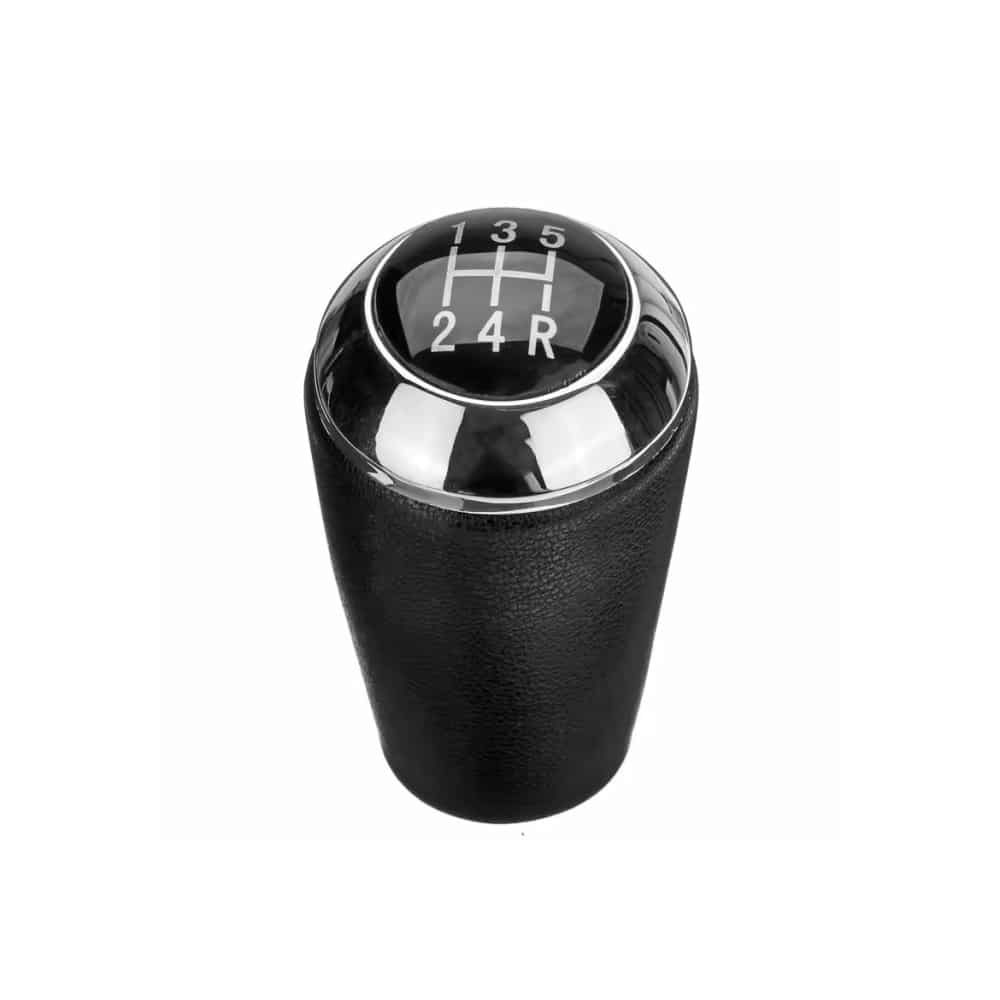 Maner Schimbator Auto idealSTORE, Compatibil Mazda, Doua Adaptoare Pentru 5 si 6 Viteze, Material Plastic Dur, Culoare Negru, Insertii Cromate, Compatibil Cutie Viteza Manuala