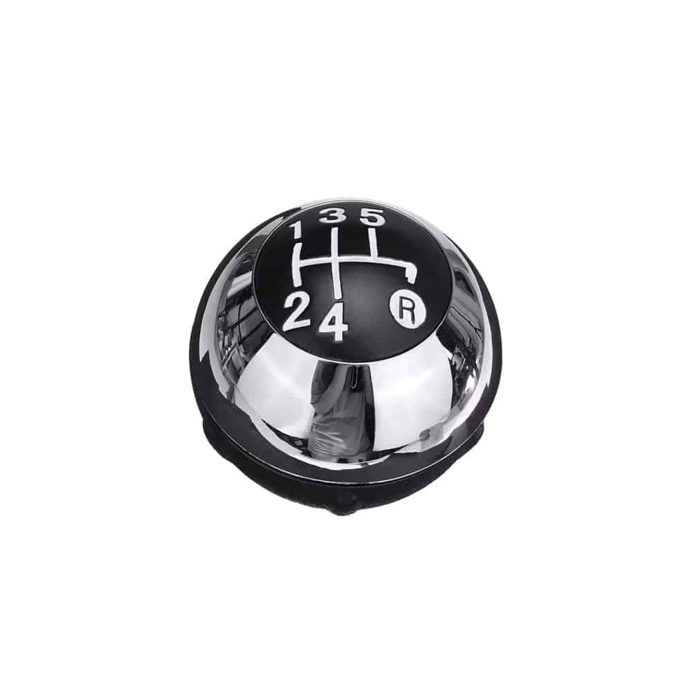 Maner Schimbator Auto idealSTORE, Compatibil Fiat 500 2012-2018, 2 Adaptoare Pentru 5 si 6 Viteze, Material Plastic Durabil, Culoare Crom/Negru