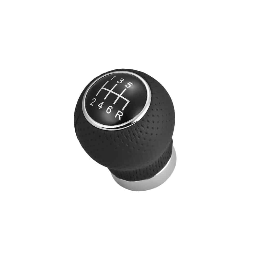 Maner Schimbator Auto idealSTORE, Model Universal, Material din Plastic, Insertii Cauciucate Pentru Aderenta, Culoare Negru cu Inel Cromat