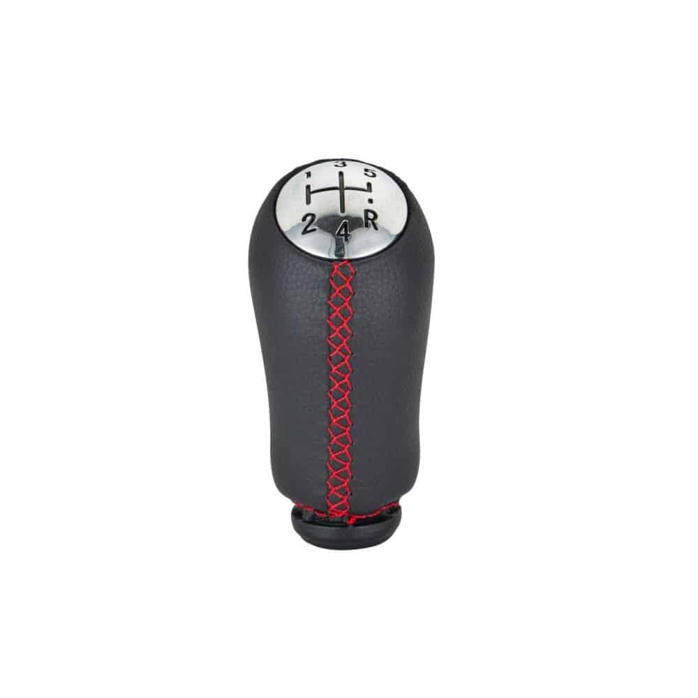 Maner Schimbator Auto idealSTORE, Compatibil Dacia Logan/Renault Megane/Clio, Doua Adaptoare Pentru 5 si 6 Viteze, Material Durabil, Compatibil Doar cu Transmisie Manuala, Culoare Negru Cusatura Rosie