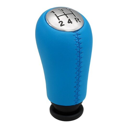 Maner schimbator imitatie piele compatibil Dacia Logan / Renault Megane / Clio 5 viteze, Albastru