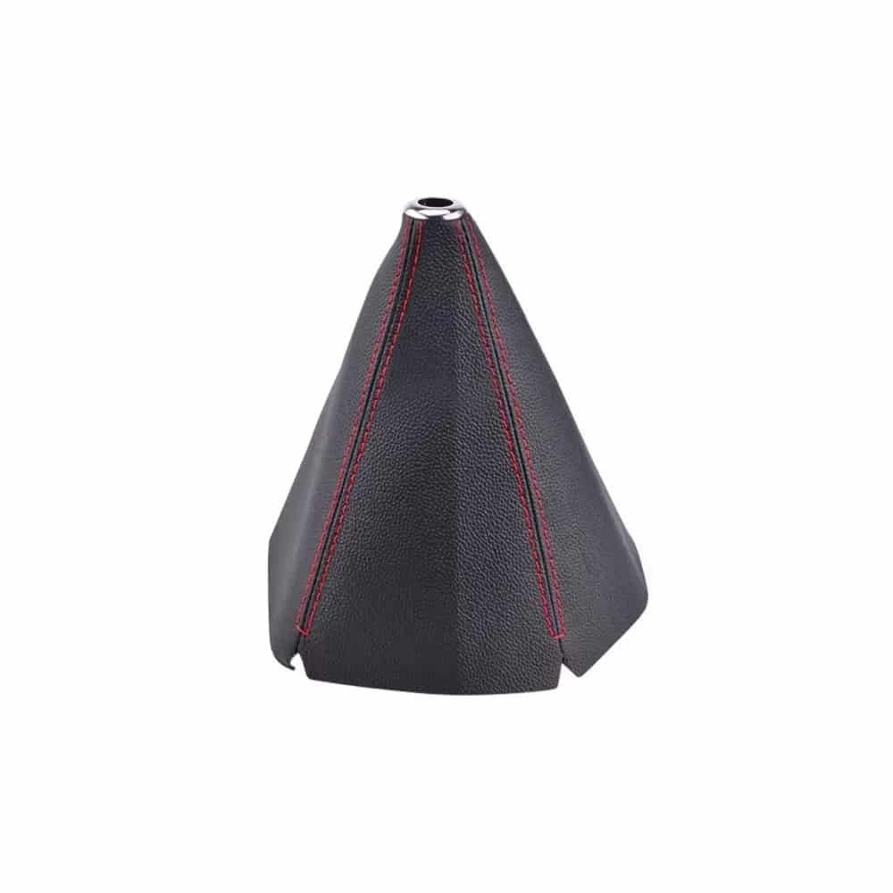 Manson Schimbator Auto idealSTORE, Model Universal, Material Imitatie Piele Rezistenta, Culoare Negru Cusaturi Rosii