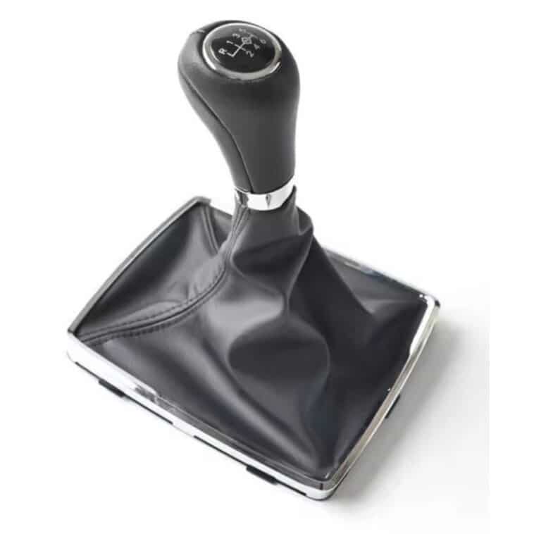 Manson si Maner Schimbator Auto idealSTORE, Compatibil Mercedes-Benz Clasa C W204 2007-2014, Material Durabil, Imitatie Piele, Insertii Cromate, Culoare Negru