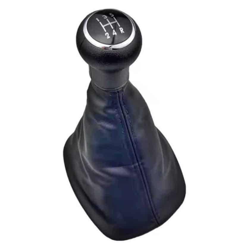 Manson si Maner Schimbator Auto idealSTORE, Compatibil Audi A6 C5 1998-2001, Doua Adaptoare 5 si 6 Viteze, Material Durabil, Imitatie Piele, Culoare Negru