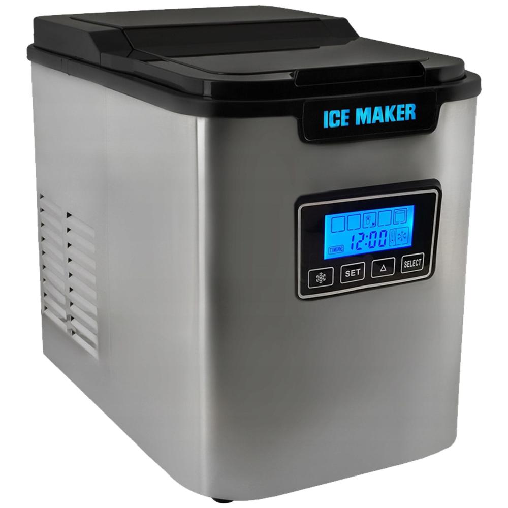 Masina de Facut Cuburi de Gheata pe 3 Dimensiuni, Capacitate 12 kg/zi, Rezervor 2,2 L, Putere 120W, Afisaj LCD