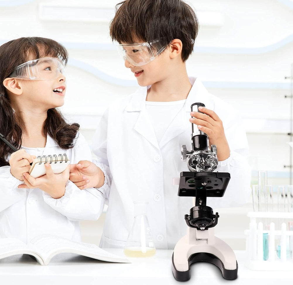 Microscop pentru copii, Marire 1200x, Cu accesorii, Multicolor