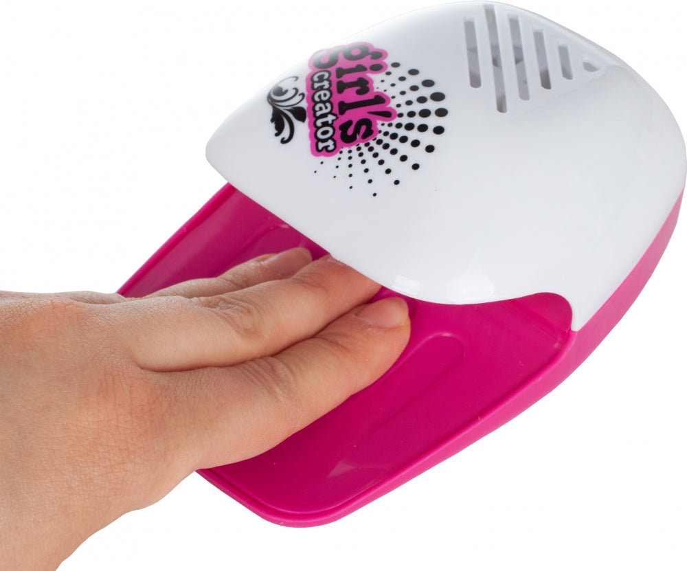 Set de manichiura/pedichiura Palmonix, pentru copii, cu lacuri, uscator unghii si accesorii, 11 elemente, multicolor