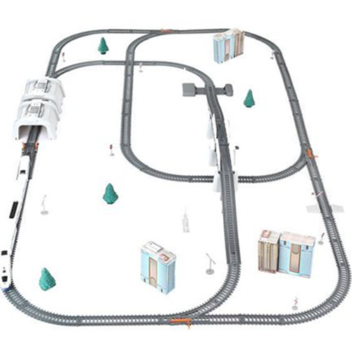 Tren electric cu sina si accesorii, 9m