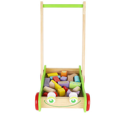 Antepremergator din lemn cu blocuri