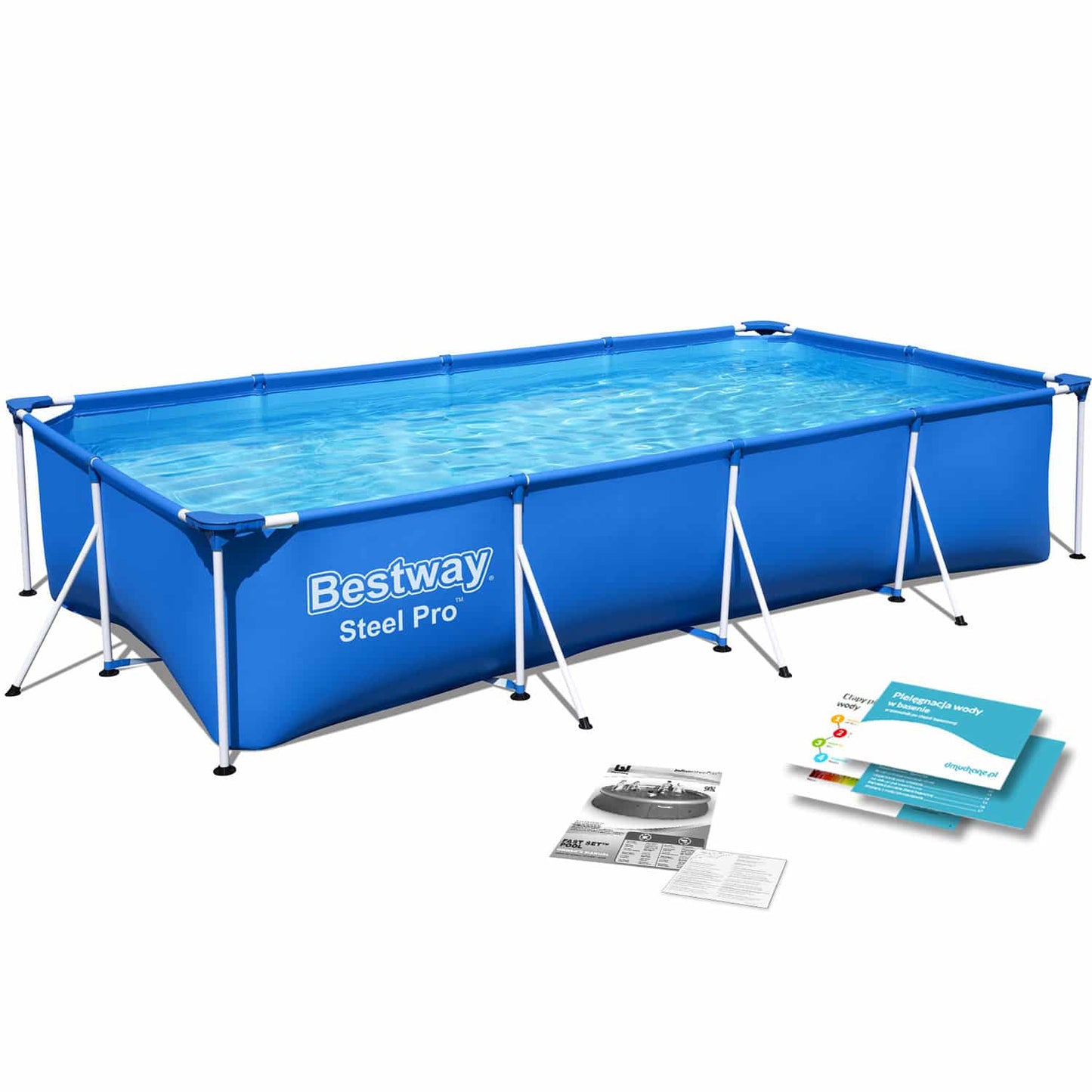 Piscina Bestway, material cu 3 straturi, 400 x 211 cm, 5700 litri, forma dreptunghiulara, albastru