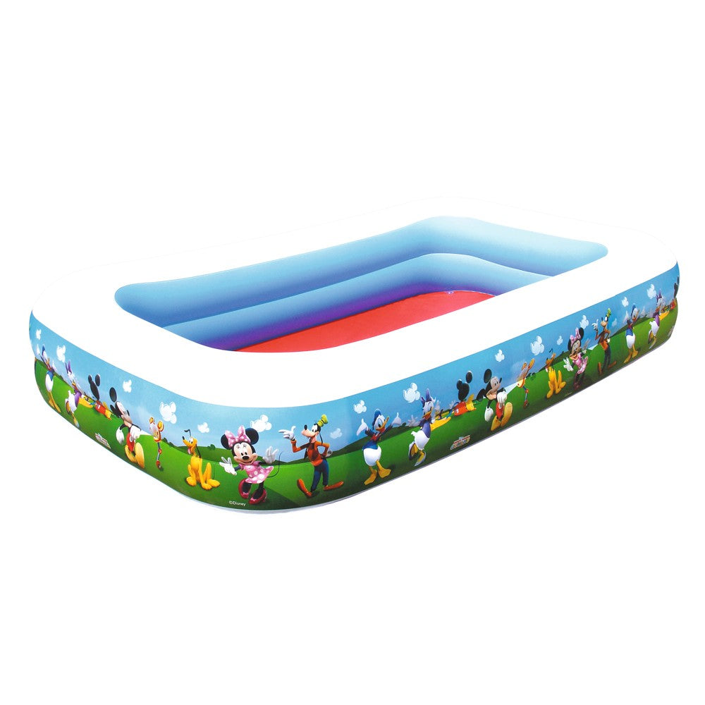 Piscina gonflabila Mickey Mouse, Disney, pentru copii, 262 x 175 x 51 cm, 778 l, PVC,