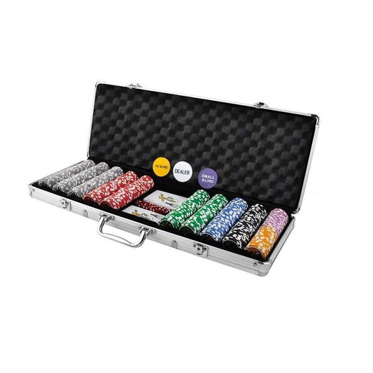 Set Poker idealStore Texas Master Lux 500 Jetoane cu Servieta Aluminiu