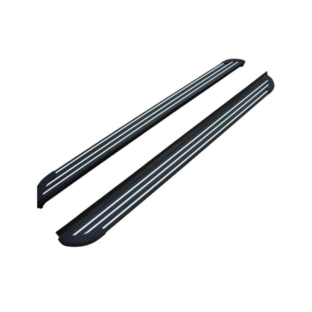 Praguri Auto Universale idealSTORE, Lungime 173CM, Design Estetic, Material Plastic Dus Rezistent, Protectie Impotriva Loviturilor, Montaj Rapid si Sigur, Culoare Negru cu Insertii Argintii