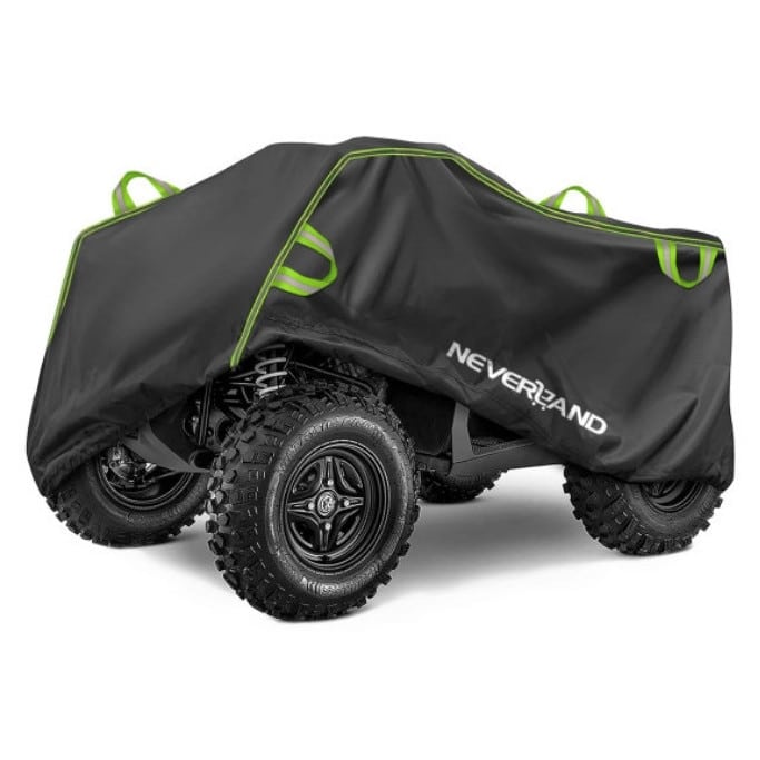 Prelata Pentru ATV idealSTORE, Material Oxford, Marime XXL, Dimensiune 220x98x106cm, Impermeabila, Cusatura Dubla, Benzi de Prindere Elastice, Curele Reglabile, Calitate Premium, Geanta Depozitare Inclusa, Negru