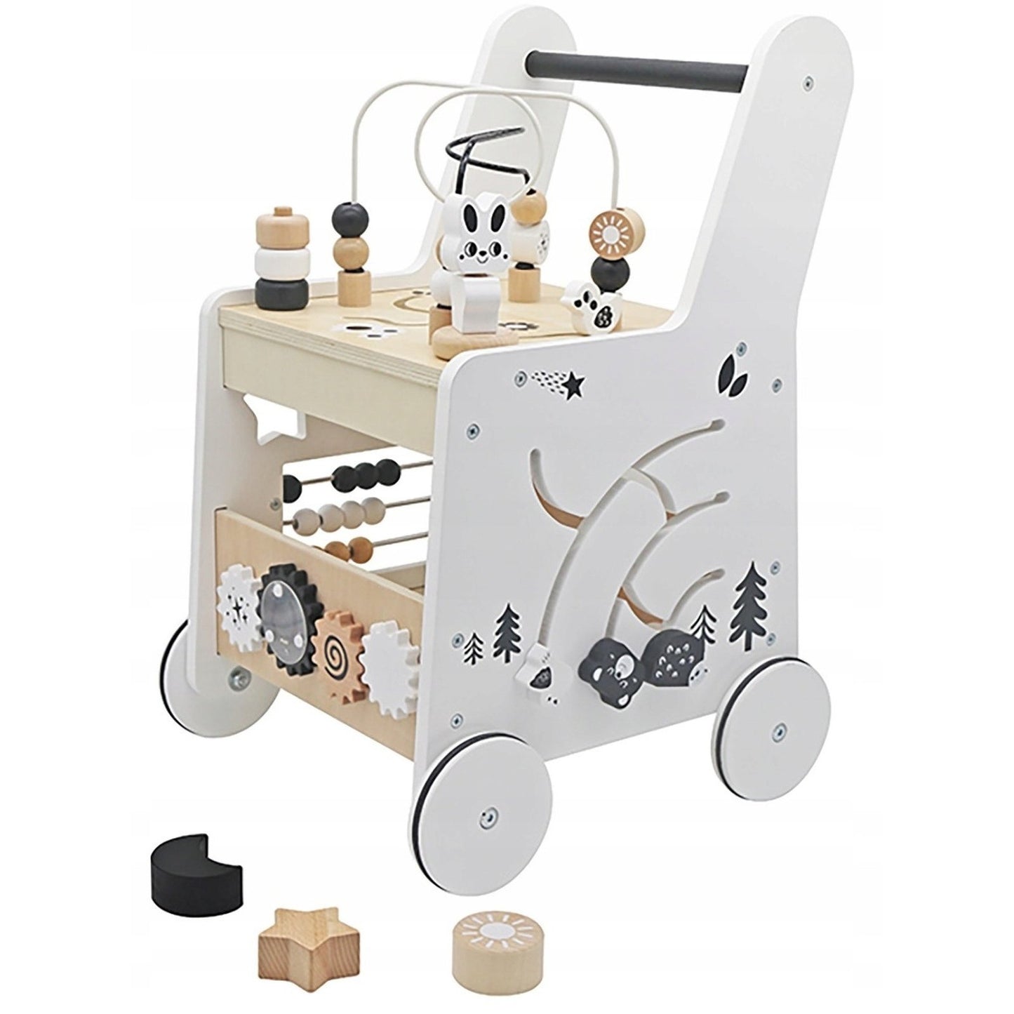 Premergator din lemn educational 6 in 1 IdealStore cu activitati multifunctionale