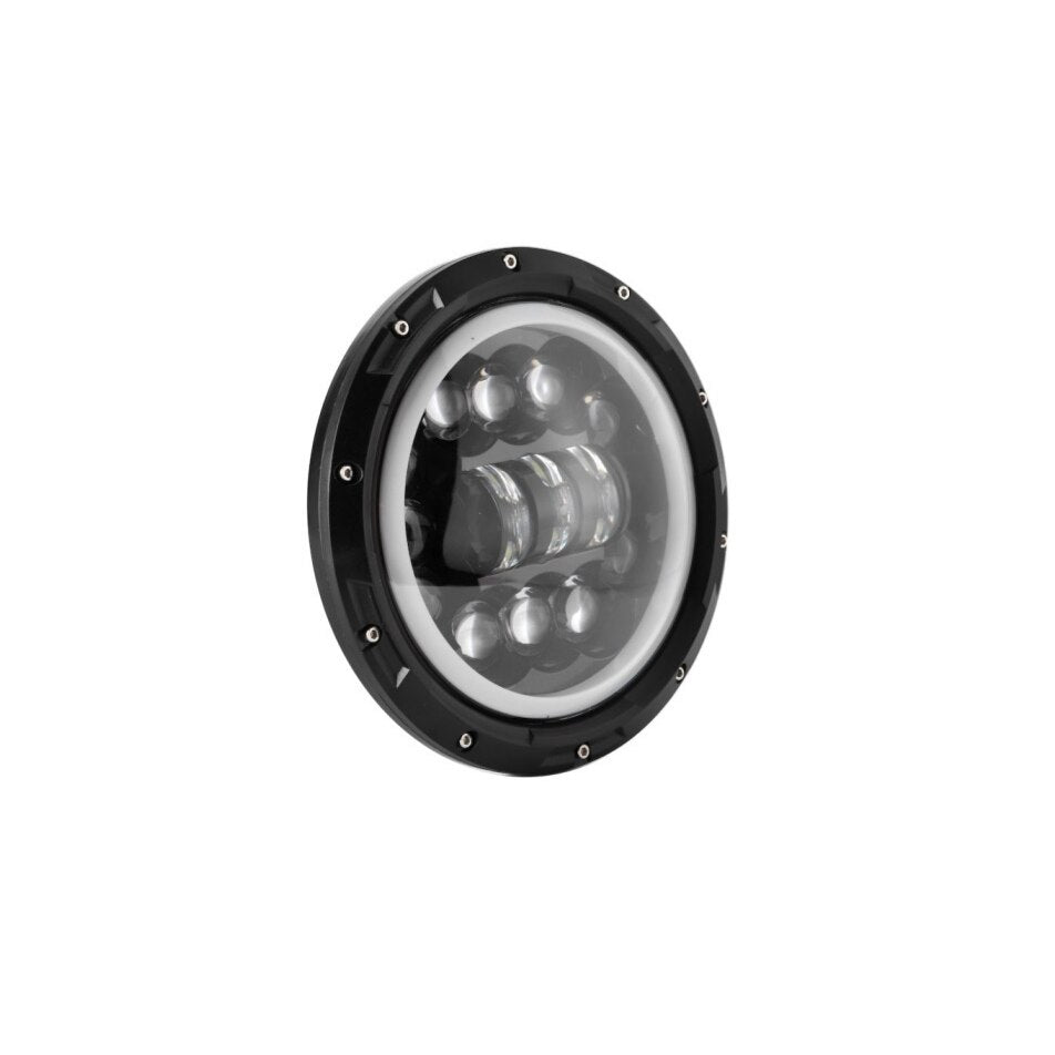 Proiector LED idealSTORE 7 inch 2 faze, Lumina de zi DRL si Semnalizare Compatibil Jeep 12V, 6000 - 6500K