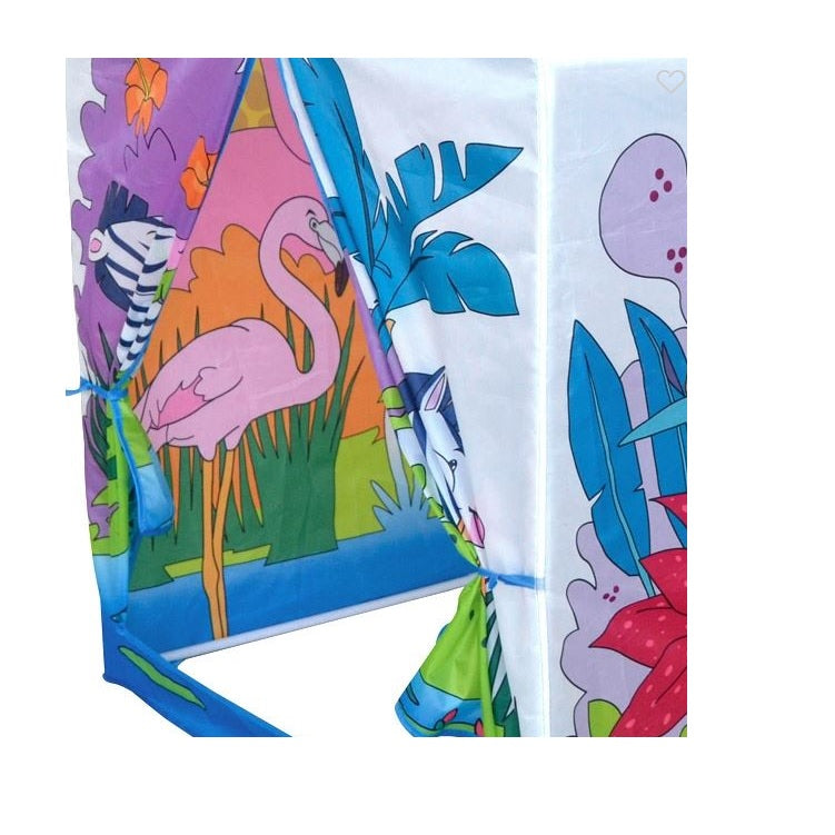 Cort de joaca pentru copii tip casa, IPlay 8182, 95 x 72 x 102 cm, Albastru