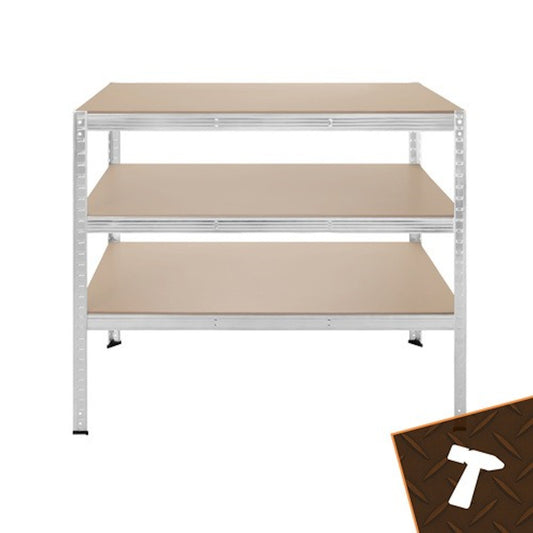 Raft Metalic Depozitare idealSTORE 180x100x60 cm cu 5 Polite MDF, Capacitate 1000 kg