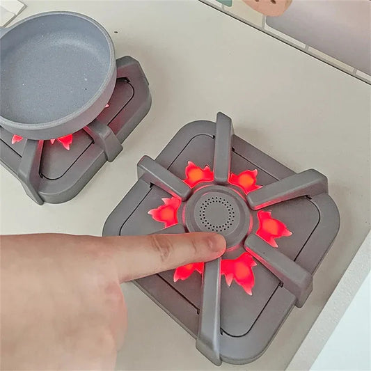 Bucatarie din lemn idealSTORE Chef's Max Cook, Dimensiuni 102 x 92.5 x 30 cm, Iluminare LED, Echipata complet, Include elemente mobile