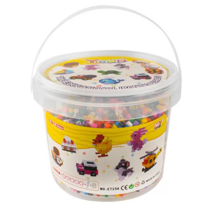 Margele de calcat mix de culori, 5000 buc in borcan