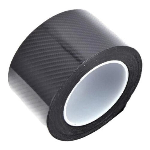 Rola de film autoadeziv 5D carbon, Flexibil si elastic, pentru protectie bandouri sau praguri Dimensiuni 5 cm x 5m, Rezistent la rupere si abraziune
