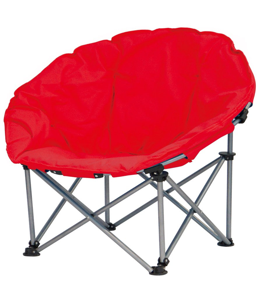 Scaun camping pliant rosu, structura metalica 100 x 100 x 98 cm, prevazut cu husa de protectie