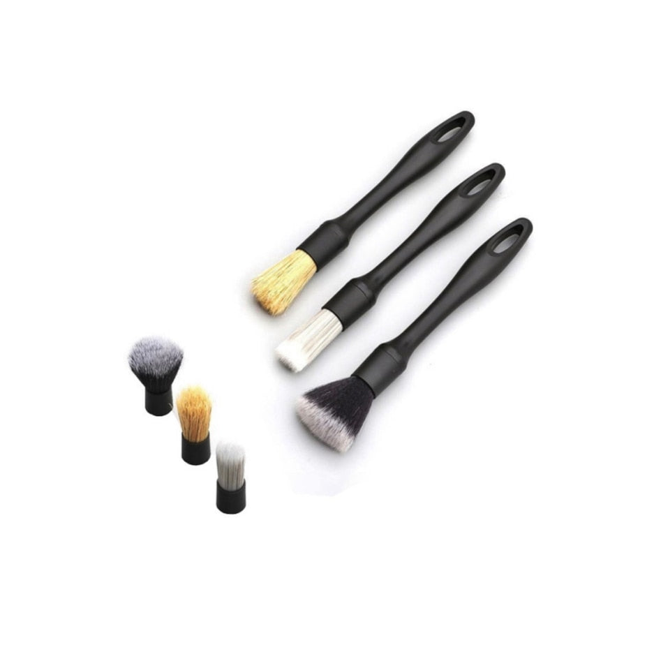 Set 3 Pensule Premium idealSTORE Detailing / Curatare interior-exterior auto, Ventilatie, Jante si Spatii greu accesibile, Design ergonomic, Rezistent la uzura