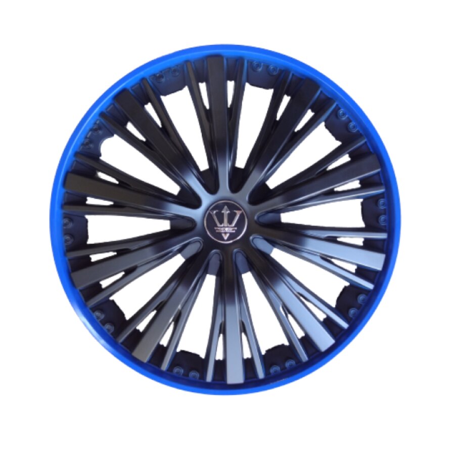 Set 4 Capace Roti 16' Model EVO idealSTORE, Fabricate din Material Puternic si Durabil, Rezistente la Impact, Se Potrivesc cu Majoritatea Masinilor, Culoare Negru Albastru