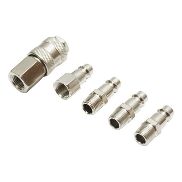 Set 5 cuple rapide idealSTORE 1/4 BSPT pentru furtunuri aer comprimat si scule pneumatice