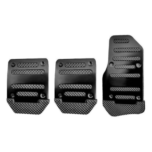 Set ornament pedale idealSTORE pentru autoturisme cu transmisie manuala, Universal pentru majoritatea vehiculelor, Imbunatateste vizual aspectul masinii in interior