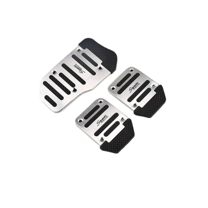 Set ornament pentru pedale idealSTORE, compatibil cu majoritatea vehiculelor, include toate accesoriile necesare pentru montaj, Aluminiu si PVC, Insertii Antiderapante