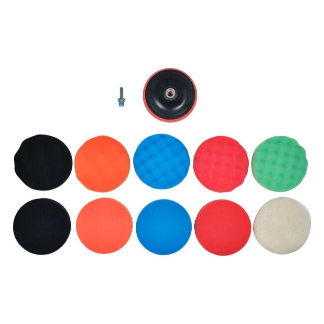 Set Profesional 12 bureti polisat idealSTORE Diametru 125mm, Adaptoare M14 pentru Bormasina