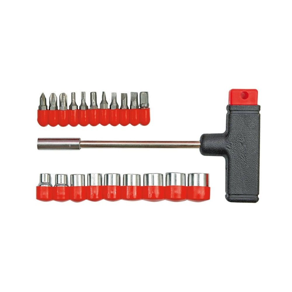 Set Surubelnita idealSTORE tip T, 21 piese, Multifunctionala, Capete Drepte, Capete in Cruce, Hexahon, Tip Imbus