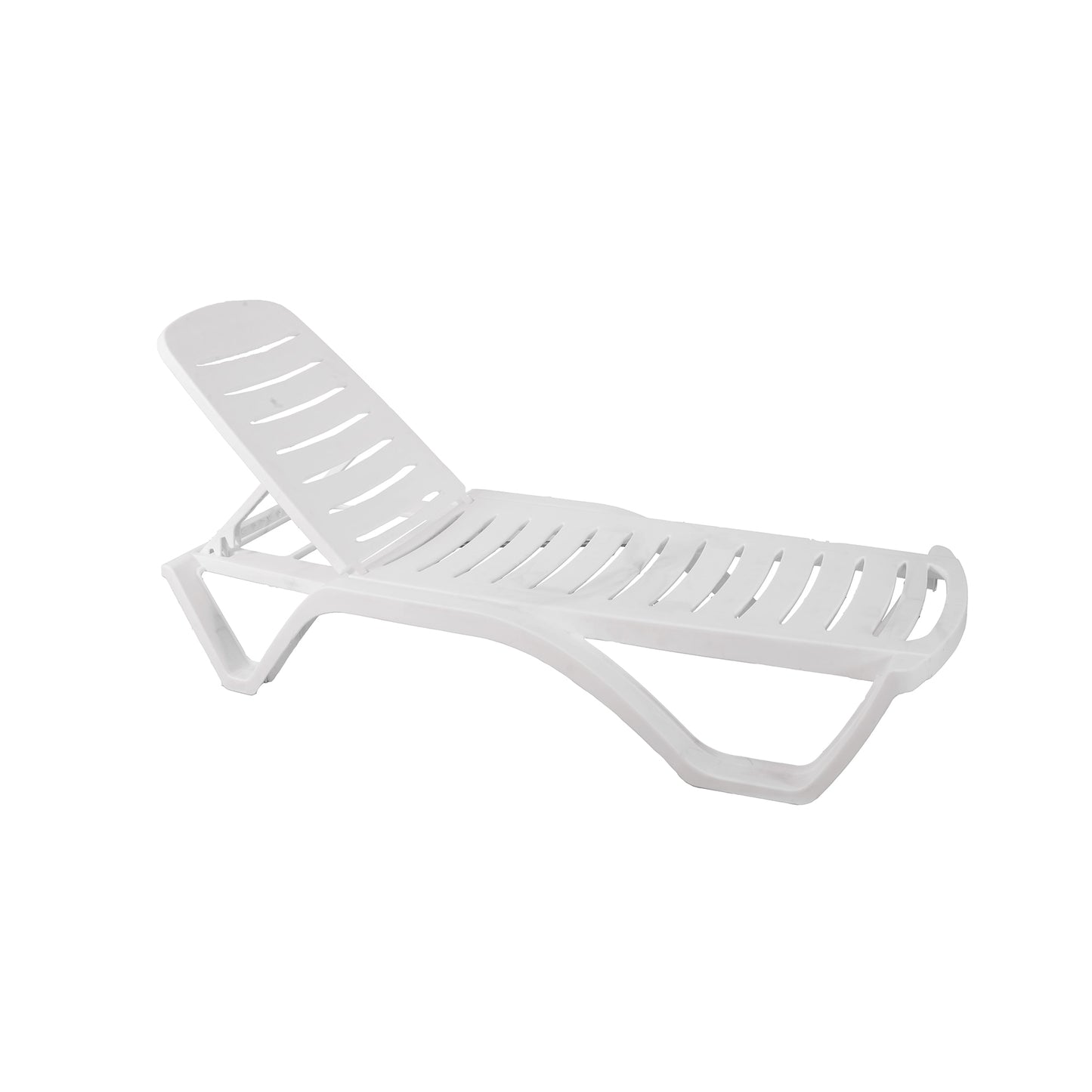 Sezlong plaja plastic AQUA Napochim 200.0 x 31.0 x 72.0 cm,alb